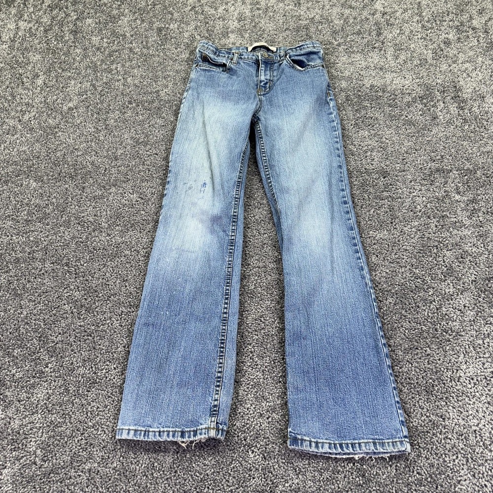 Faded Glory Jeans Jeans Girls 14 Slim Blue Bootcut Denim Adjustable Waist